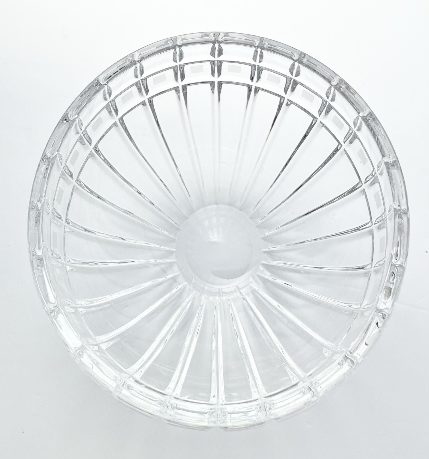 Waterford (Marquis) “Quadrata” Crystal Serving or Decorative Bowl 7 5/8” Signed