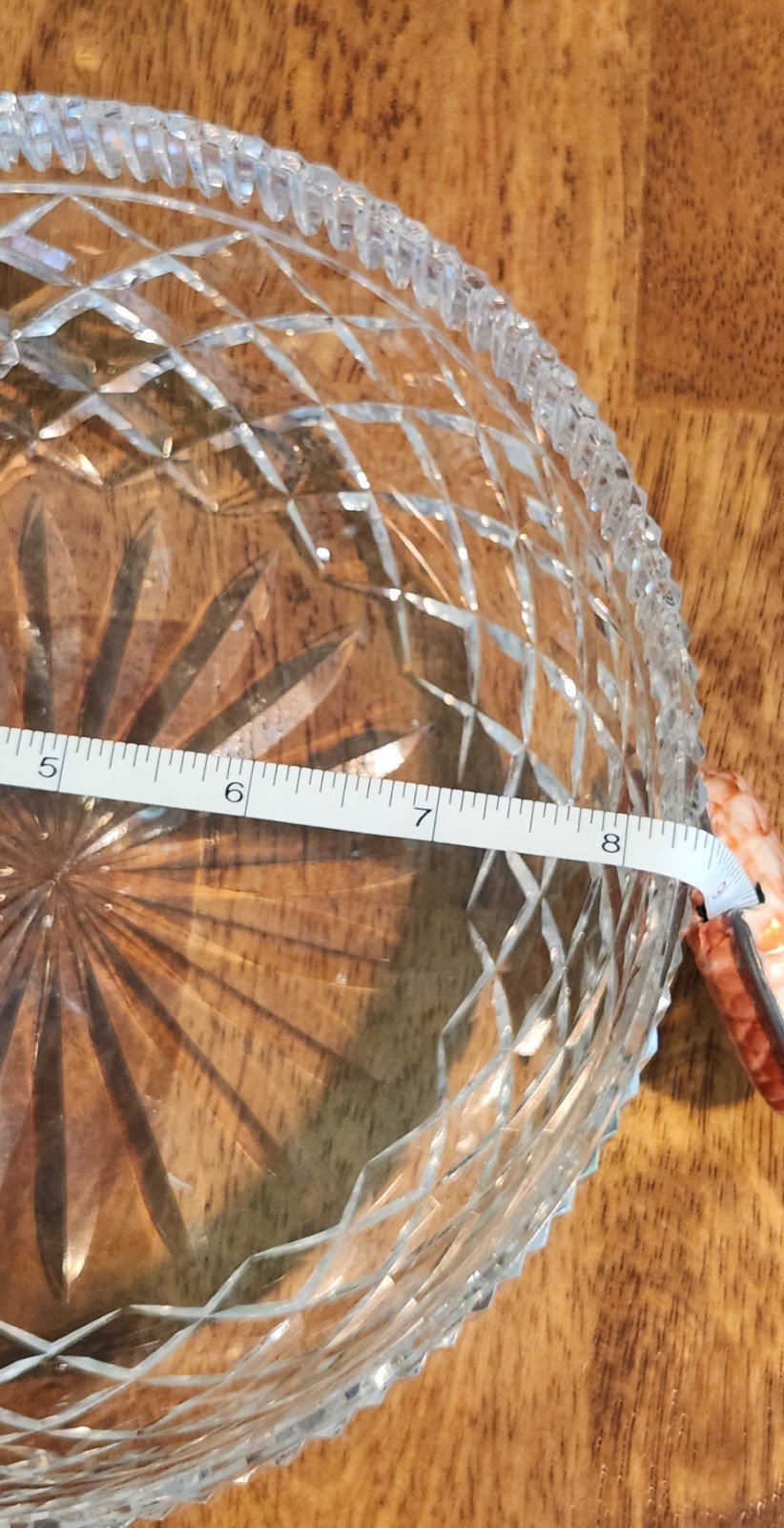 Vintage Waterford Crystal 8″ Round Fruit Salad Bowl Killeen Pattern Unmarked