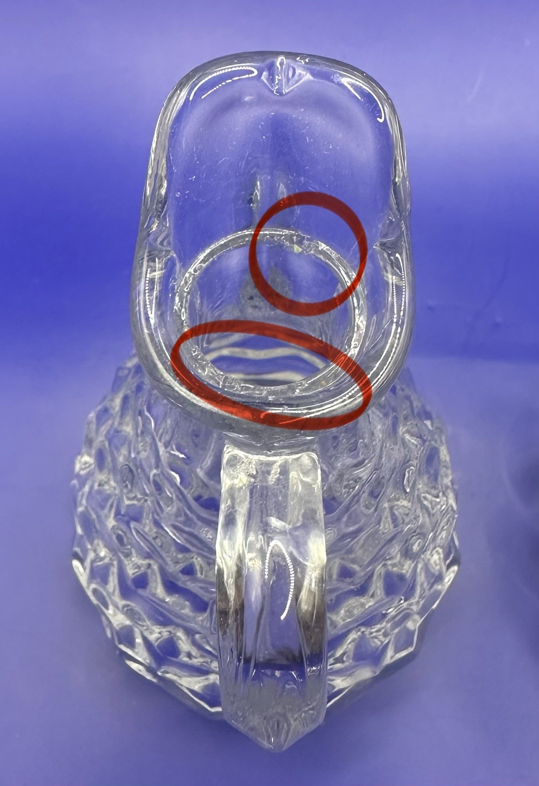 1 Set Of Fostoria American Clear 7 Piece Cloverleaf Condiment Set Used- Read-