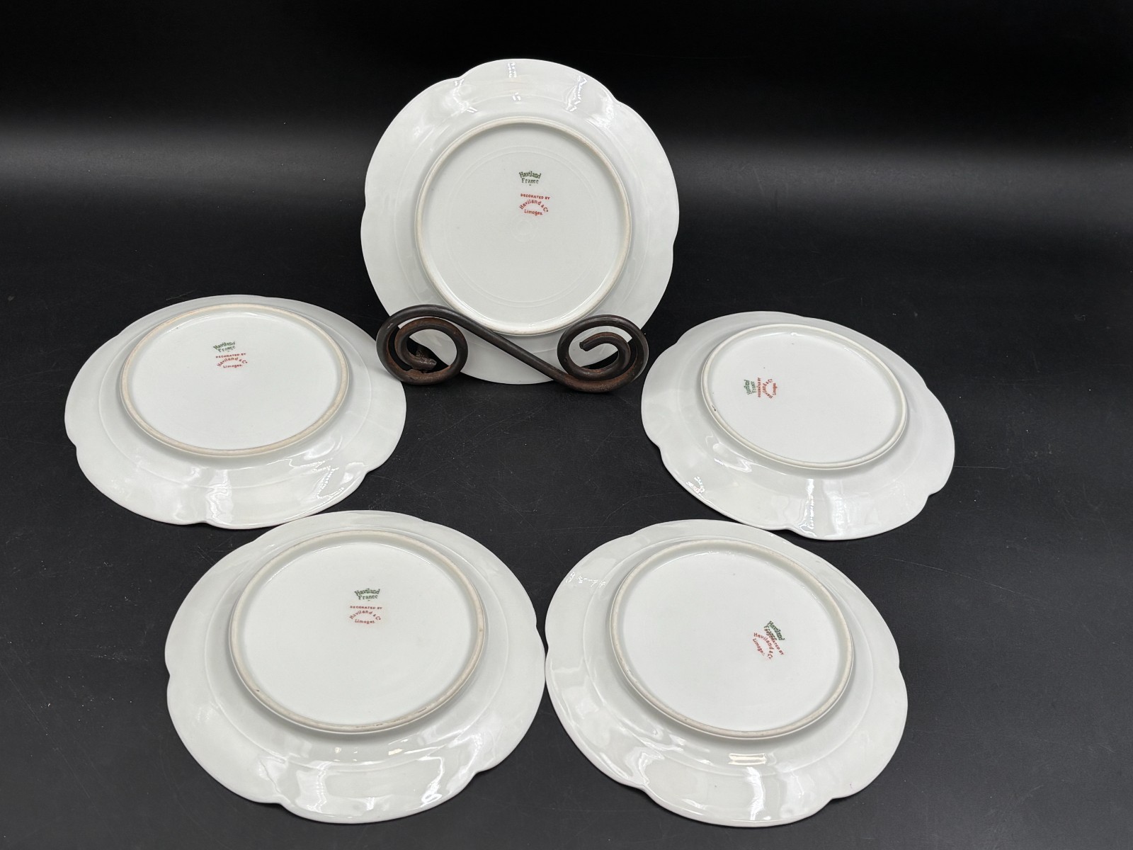 Haviland “SCHLEIGER 524″ Germany ~ Set of 5 ~ Bread Plates ~ 6 1/4”