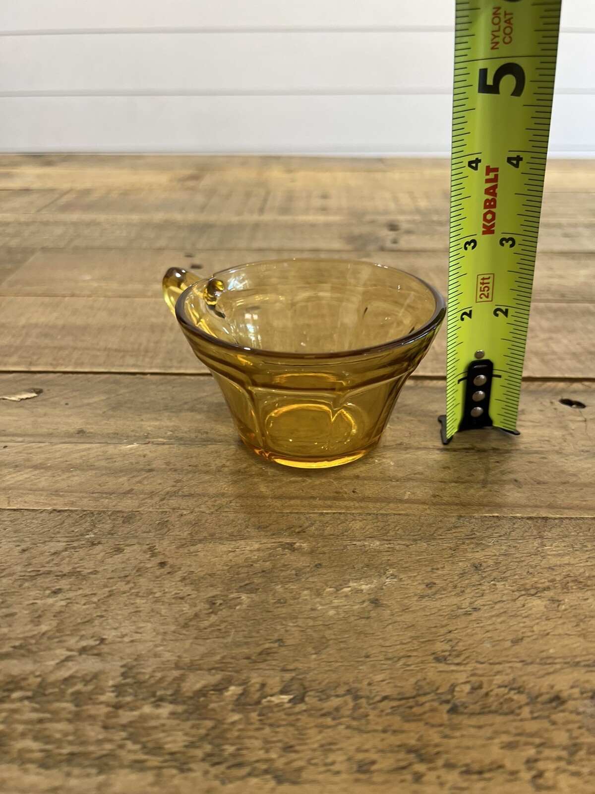 Diamond Glass Co. VICTORY AMBER Cup, Depression Glass, Set Of 2