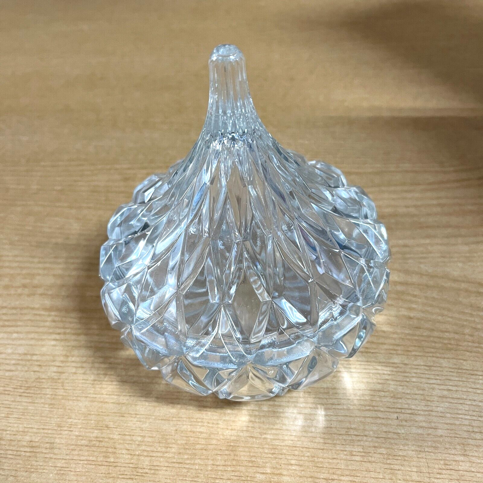 1994 Crystal Glass Hershey Kiss – Candy Dish With Lid & Original Box – Hershey