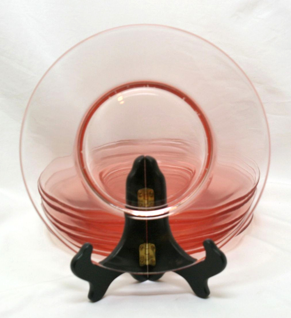 6 Antique Bryce Minuet Pink Salad Plates Hand Made 7.5″ In Excellent Cond.