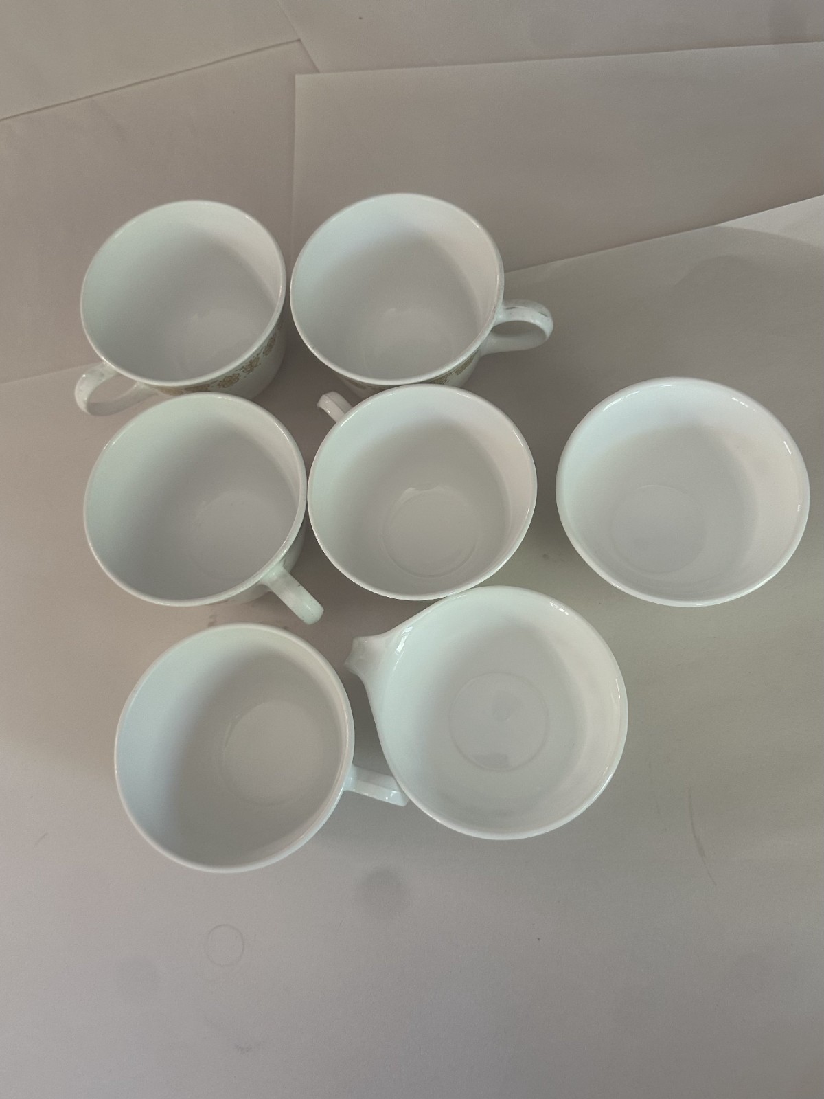 Corelle Livingware Butterfly Gold Floral Dinnerware Lot Plates Cups Bowl USA