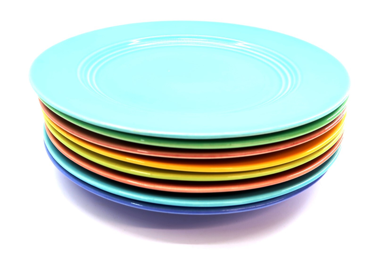 x8 Vintage HOMER LAUGHLIN HARLEQUIN 9 1/4″ Dinner Plates mixed colors NICE LOT!!