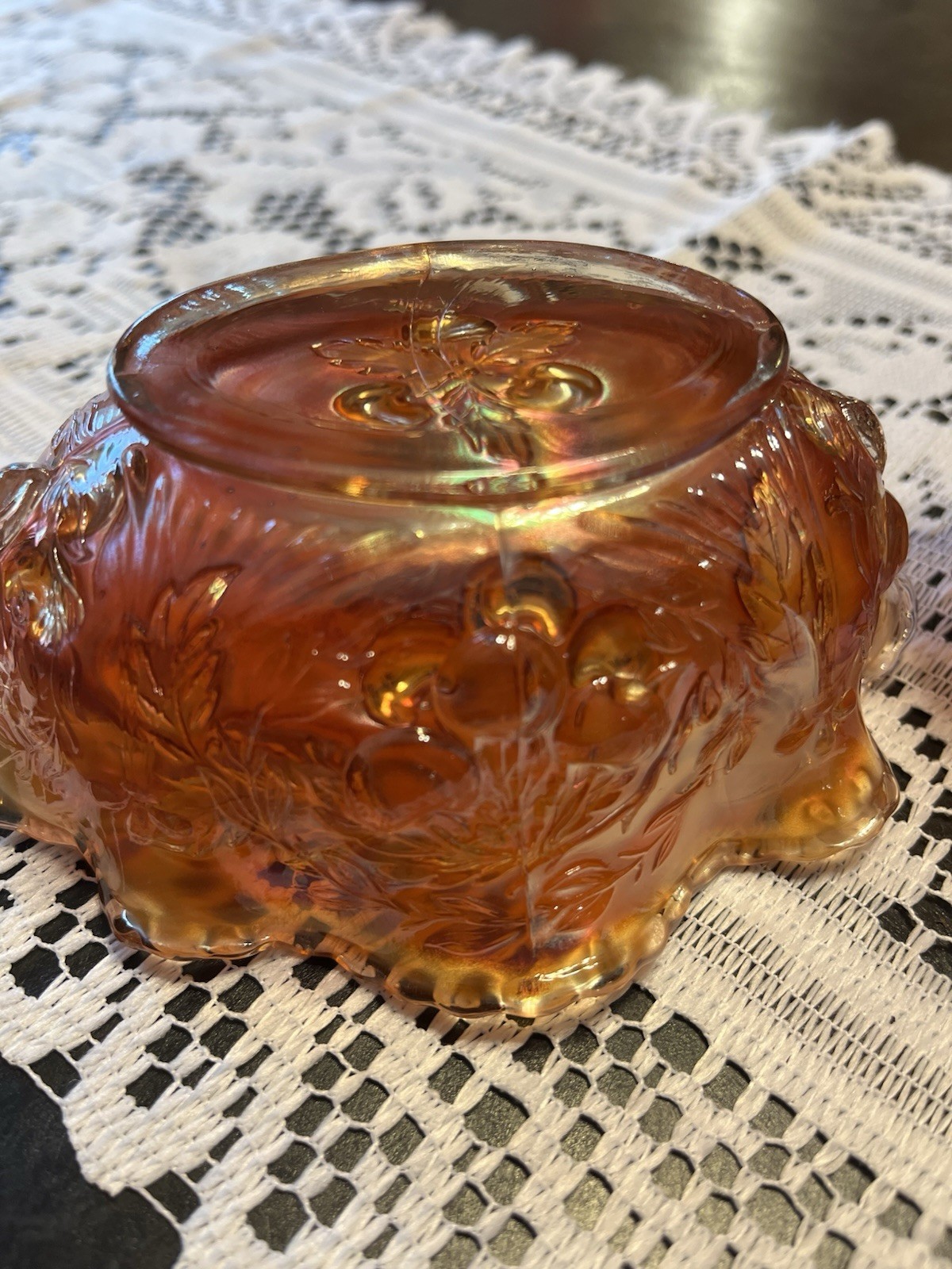 Antique (1905-1913) Dugan Glass Company Marigold Matching Berry Set