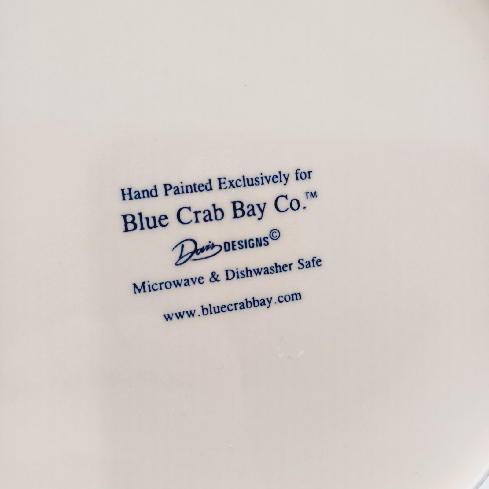 Blue Crab Bay Co Stoneware plate 9in Pie Pasta Dish Artist Jose Dovis