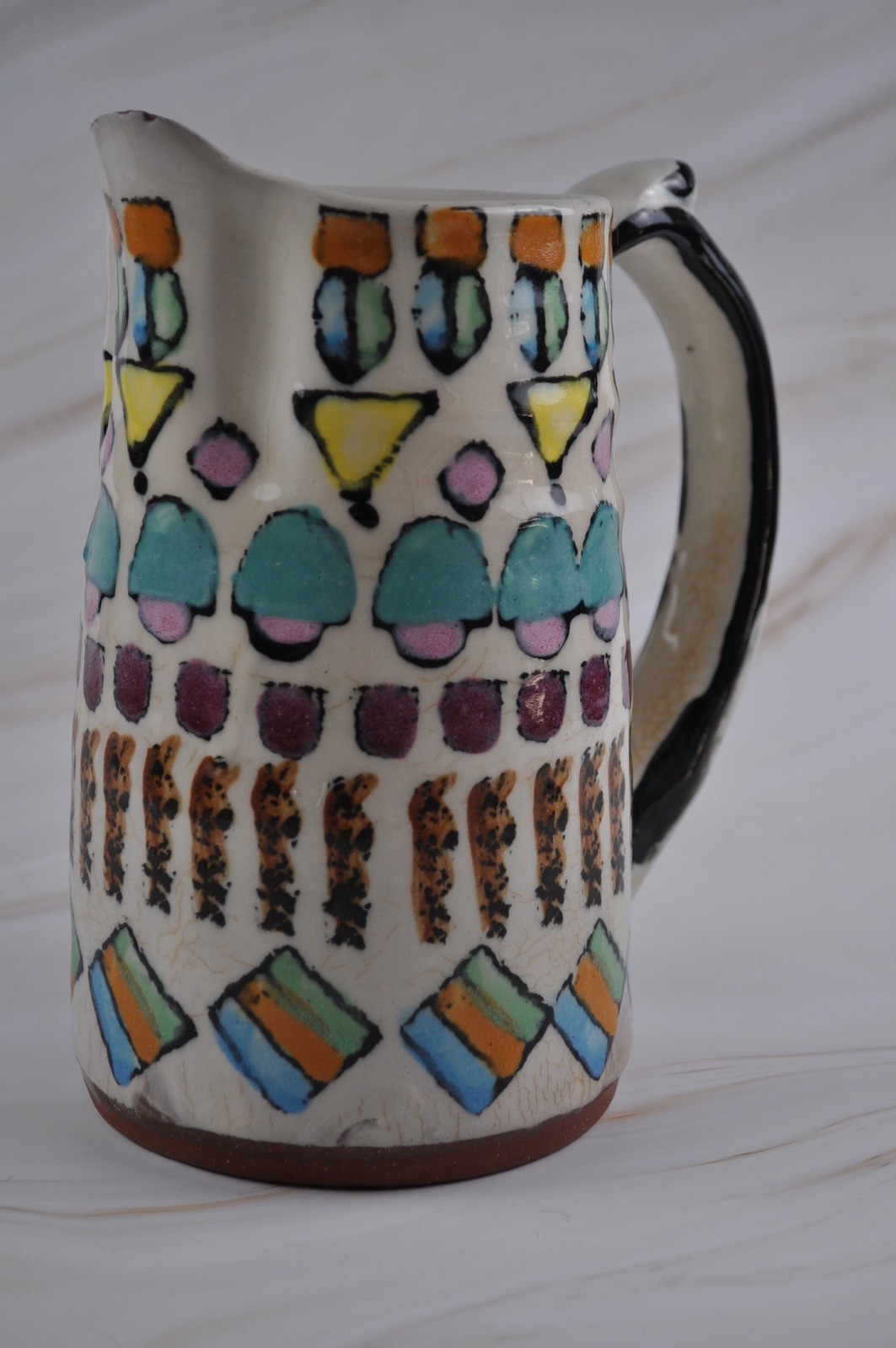 Vintage Tom Phinney Ceramic Abstract Pitched Signed 1988