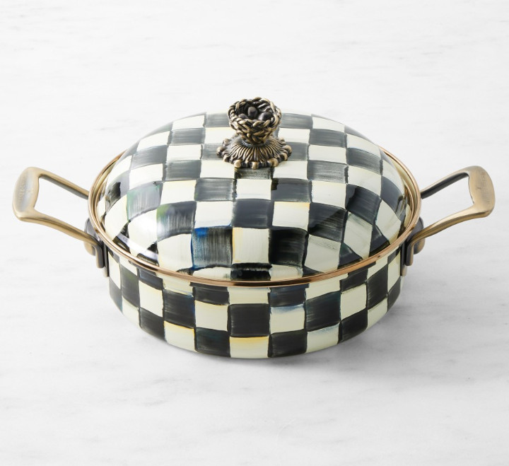 MacKenzie-Childs Casserole Dish, Courtly Check Free Shipping US