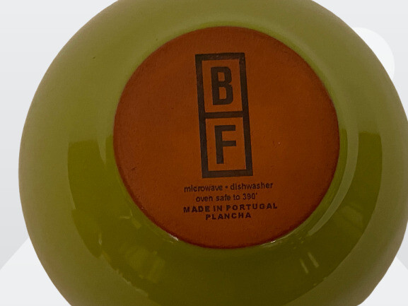 BF Pair Mini Olive Green 3.5″ Clay Stoneware Bowl Cups