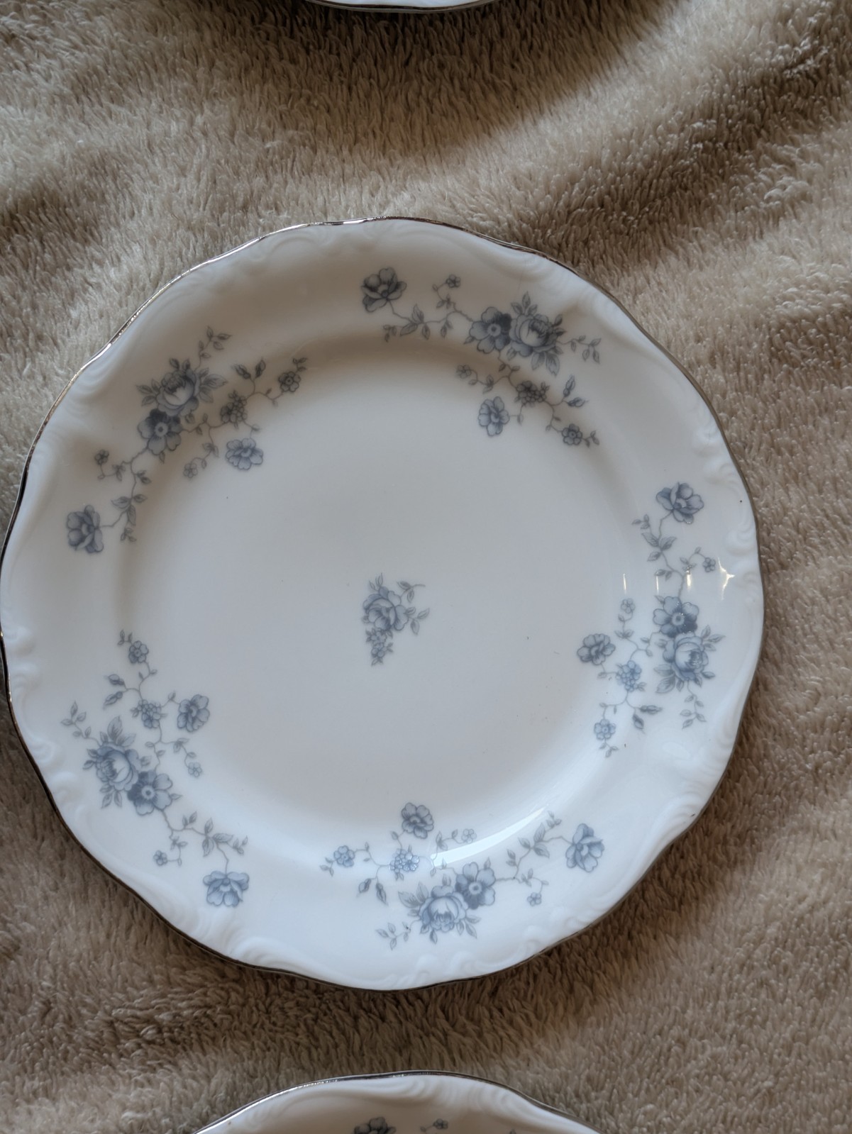 Johann Haviland Bavaria Germany Blue Garland 6.25″ Bread Butter Plate set of 8