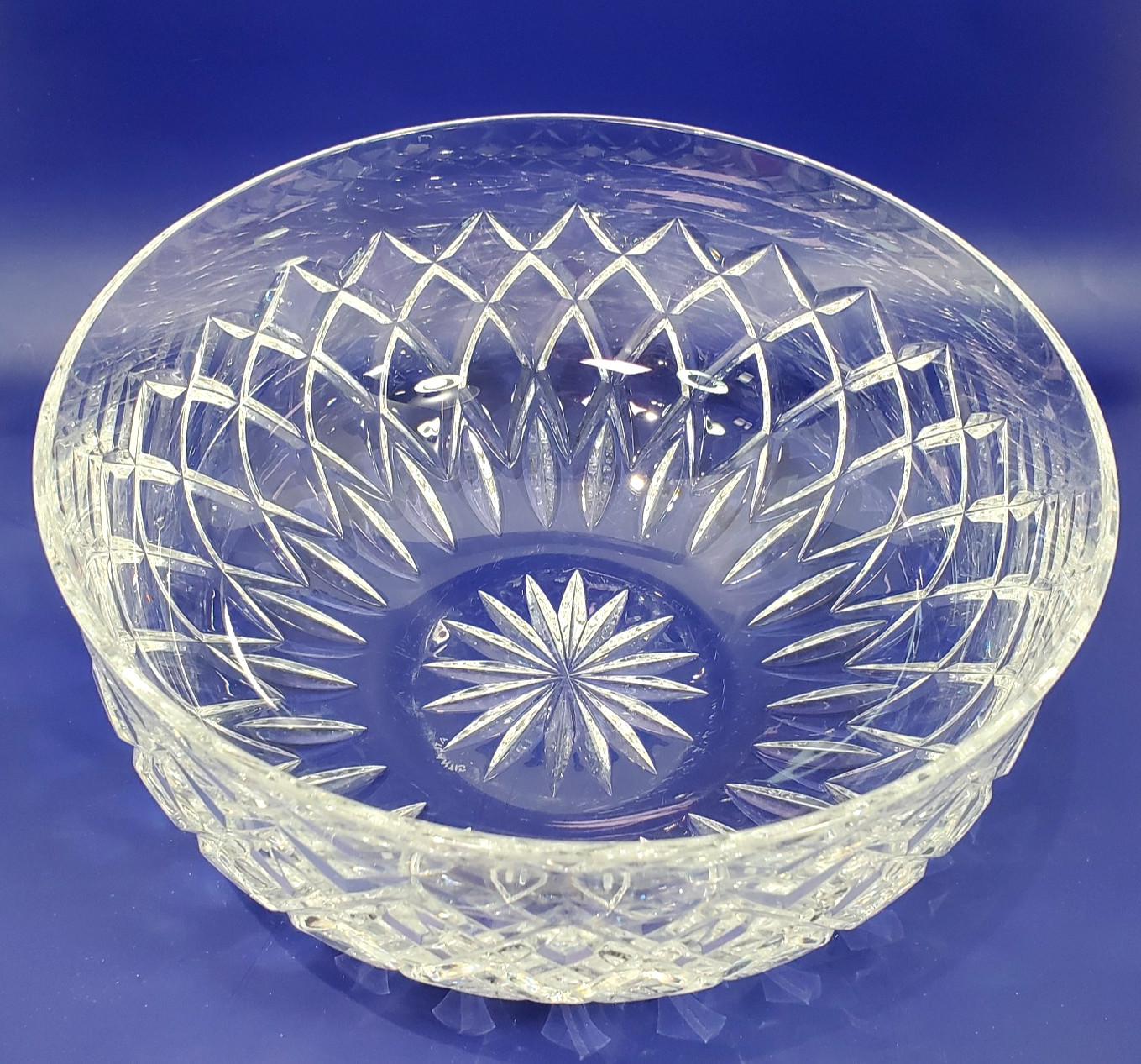 ATLANTIS REGENT SERVING BOWL Cut Lead Crystal 8 3/8 in Diameter Made in Portugal