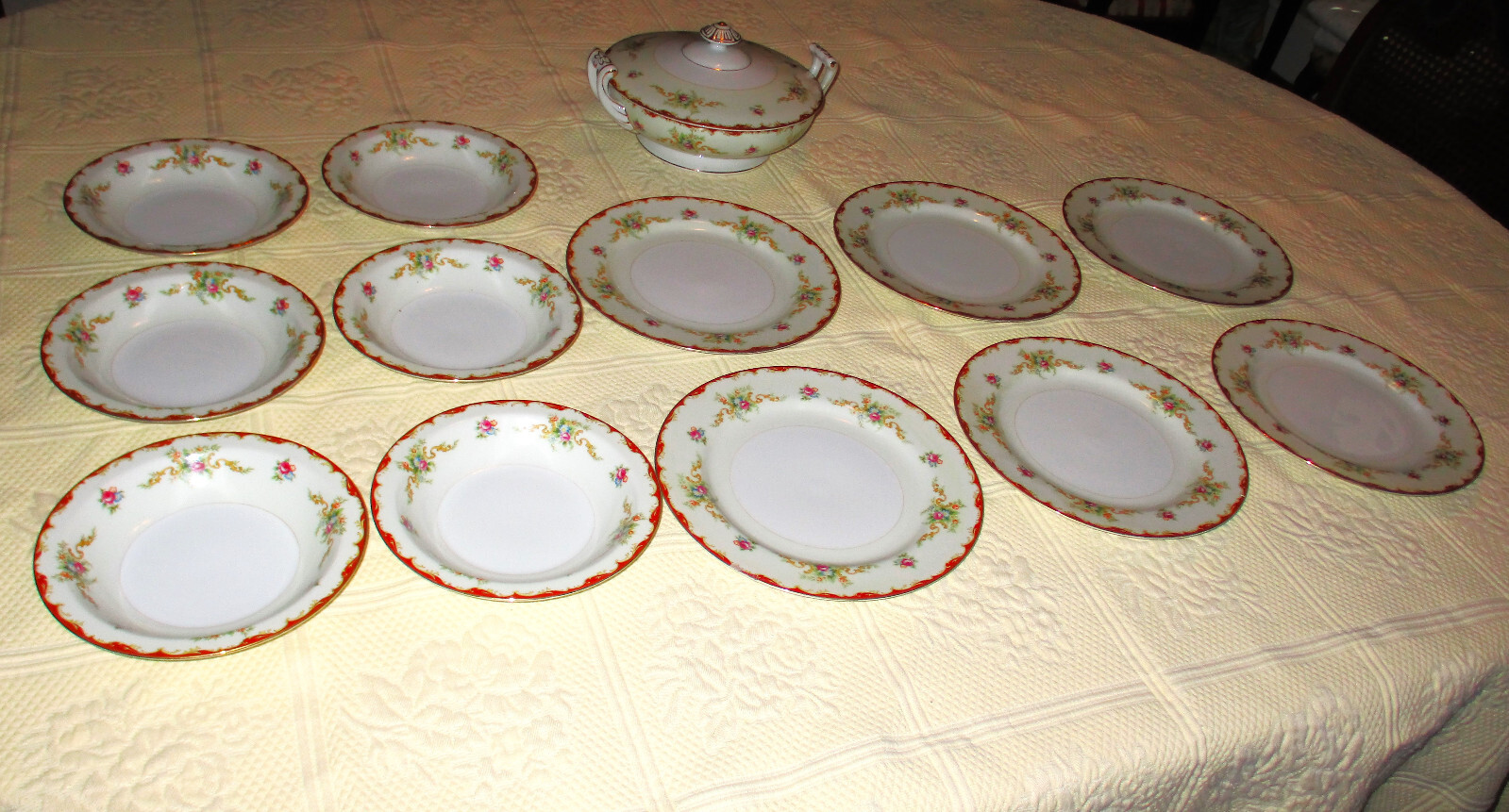 Vintage Harmony House “Wembley” Porcelain Dinner Set for 6 and Covered Tureen