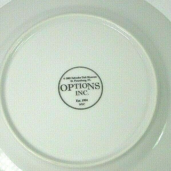 Salvador Dali Porcelain Salad Or Dessert Plate 7.5 Inches Signed Border Design