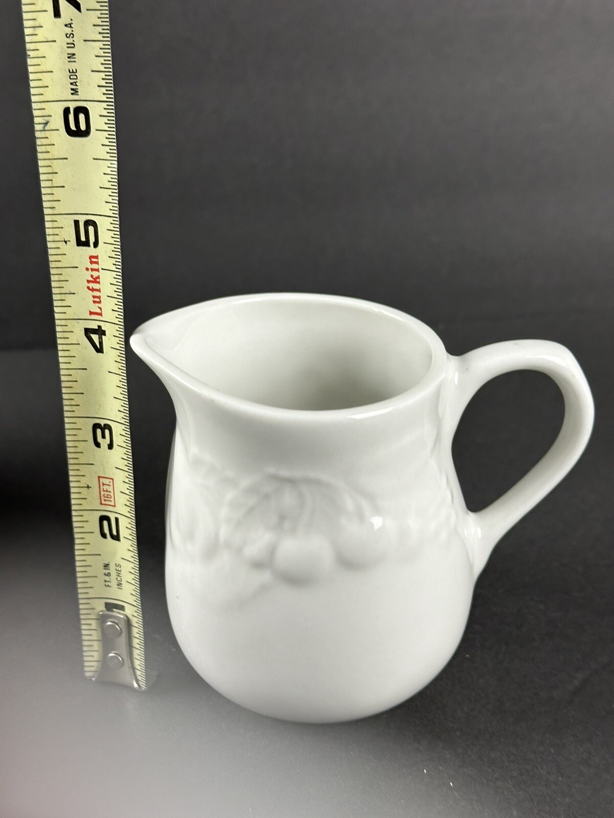 Fruit de Blanc 1995 Tabletops White Sugar Bowl Container Creamer Set Gravy Boat