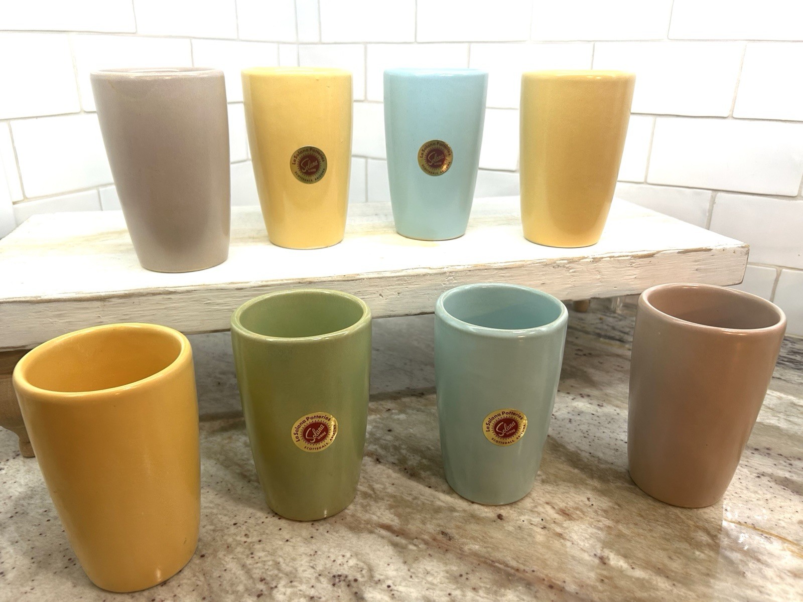 8 La Solana Pottery Tumblers