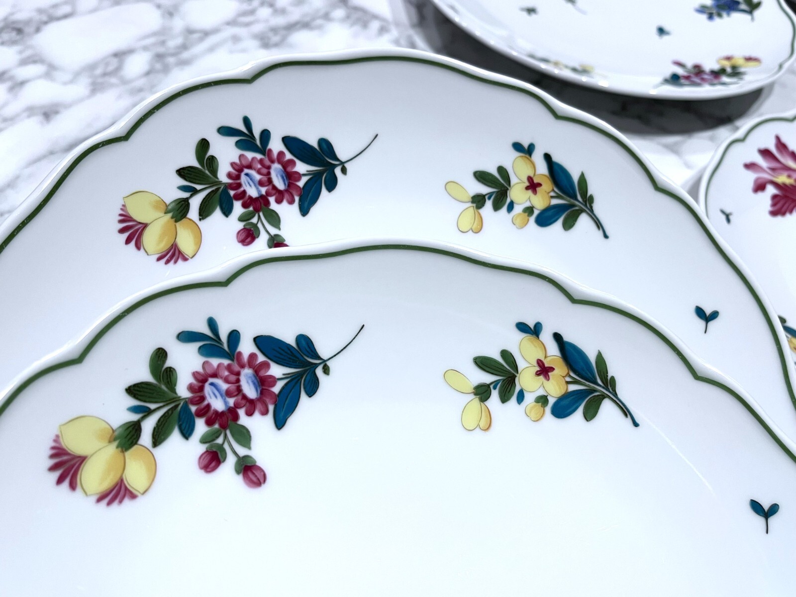 6 Hutschenreuther Engadin Maria Theresa Hotel 9 1/2″ Plates Germany Scarce EC!