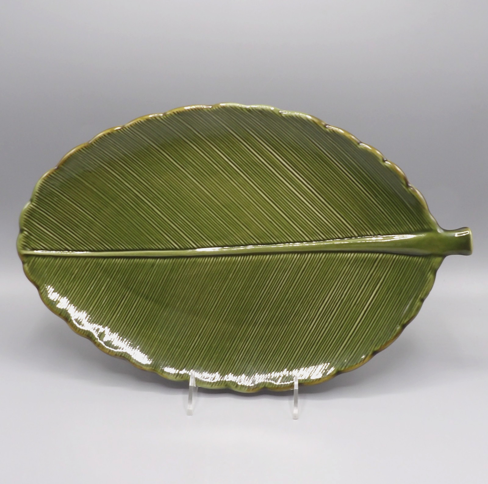 16” Tropical Leaf-Shaped Platter by Home