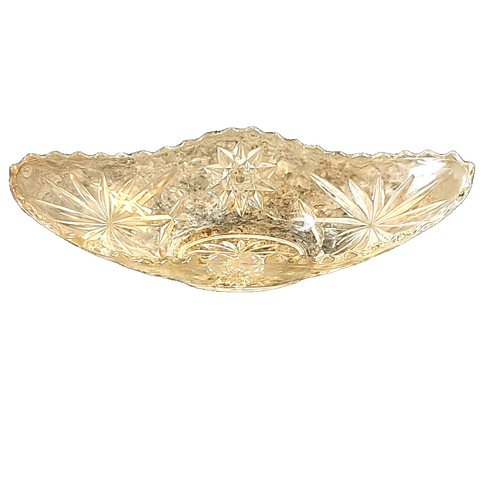 Boat Bowl Dish Crystal Banana Split Gondola EAPC Anchor Hocking Star of David