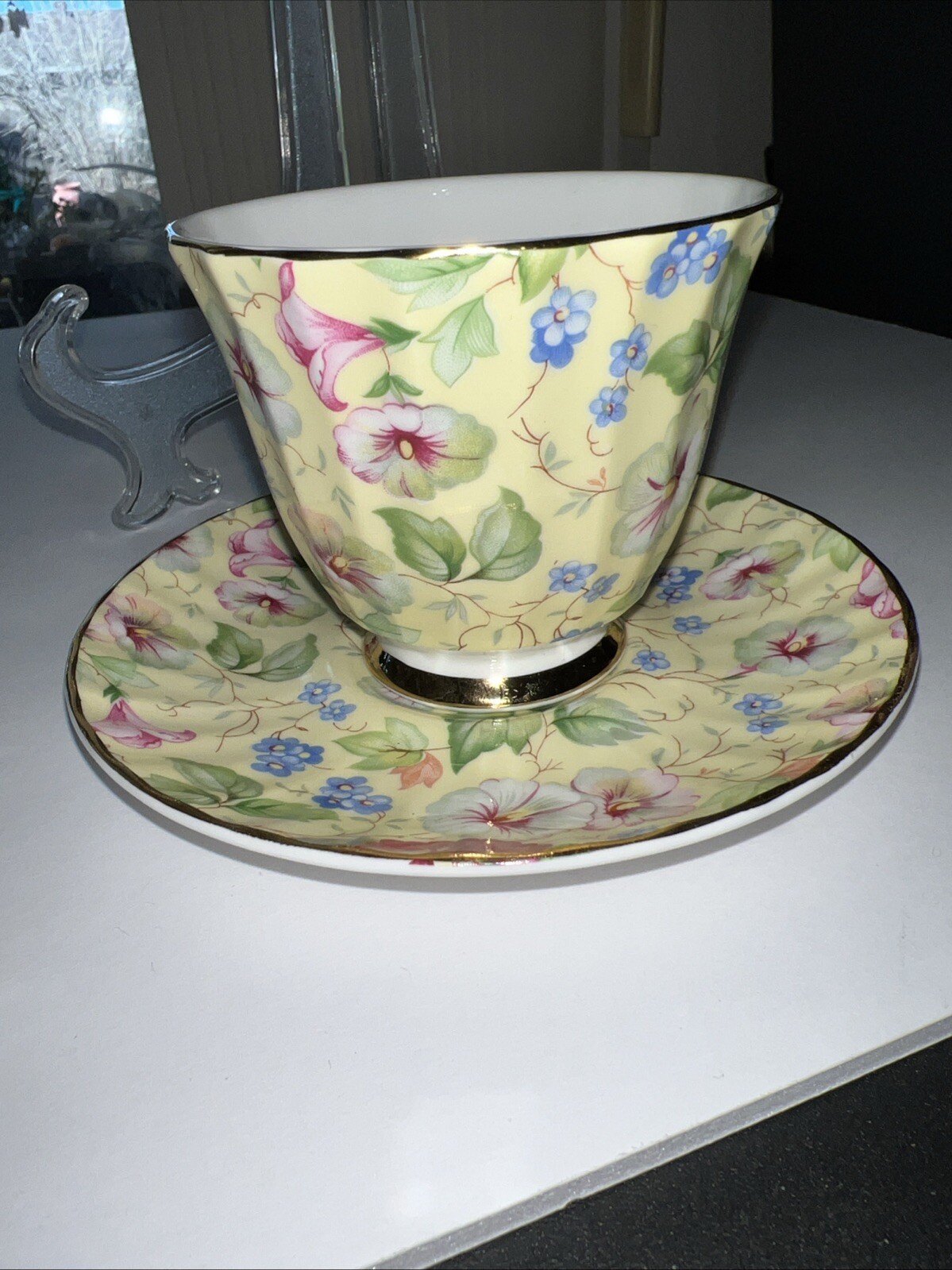 Staffordshire Royal Victorian St George , Dorset Rose Cup Saucer NOTEs