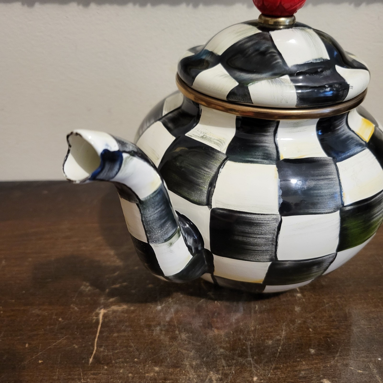 MacKenzie-Childs Courtly Check 4-Cup Teapot