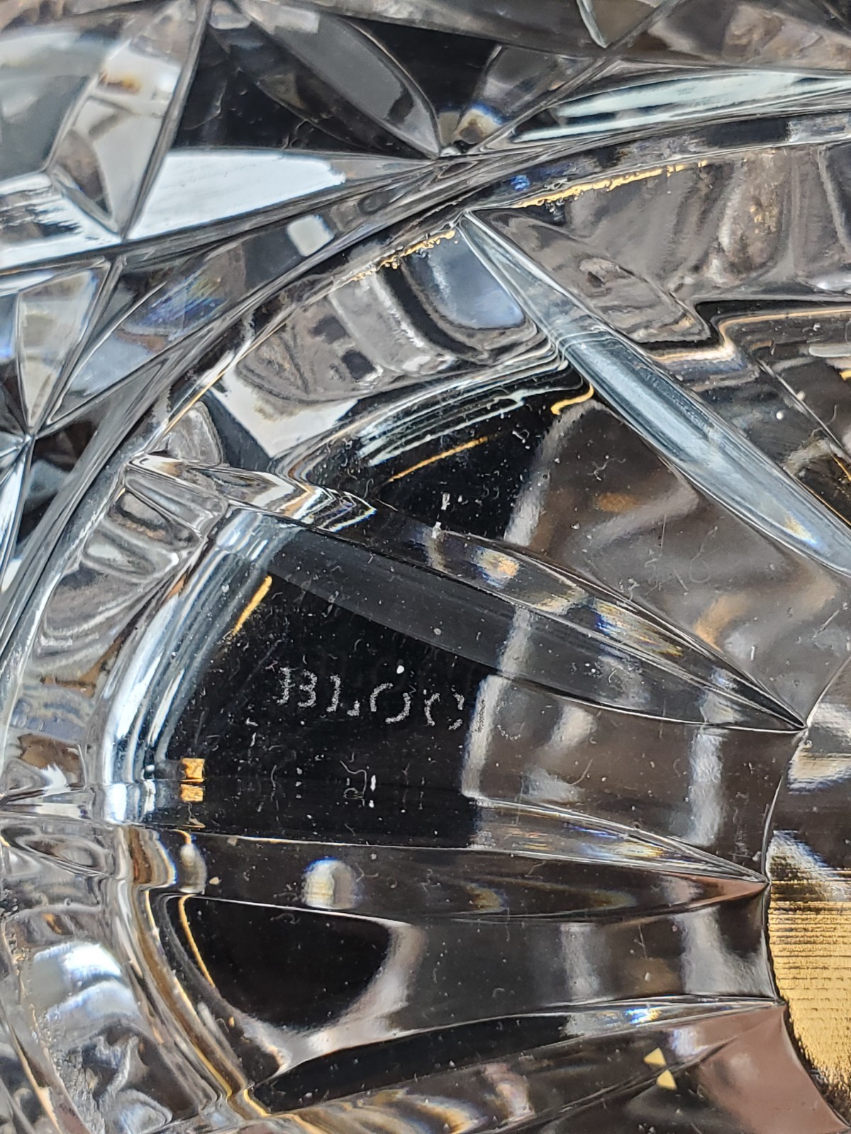 Block 24% Full Lead Crystal Candy Dish Handmade In Czech Republic Heavy