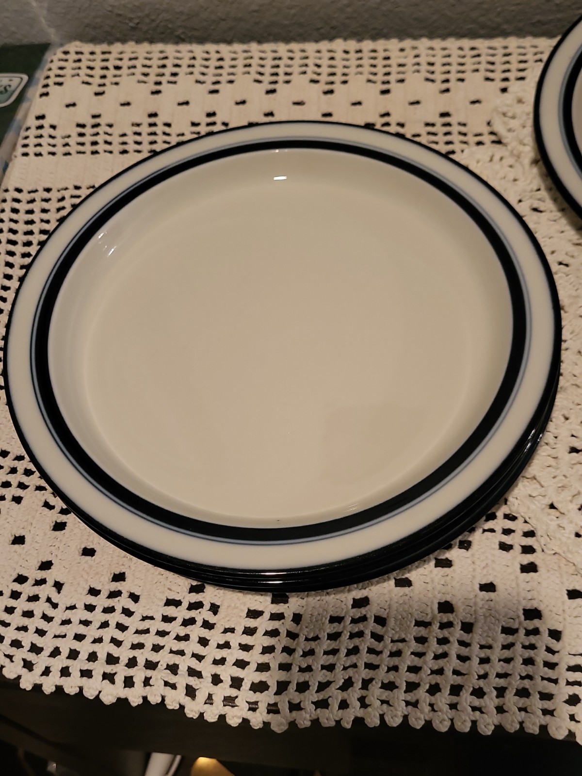 Dansk Christianshaven Blue Bistro Salad Dessert Plates Set of 4 Japan 8 3/4″
