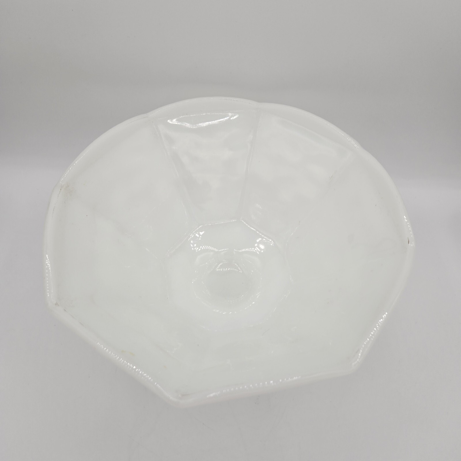 Vintage Indiana Glass Company Milk Glass Pedestal Bowl Grape Vine Collectible