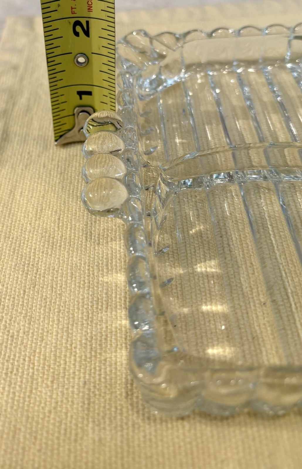 Vintage Glass Sip And Smoke Luncheon Snack Tray Nostalgia Home Decor