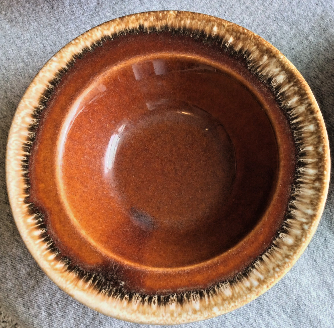 Vintage Hull Pottery Brown Drip Glaze Set of 4 Small Bowls Oven Proof USA