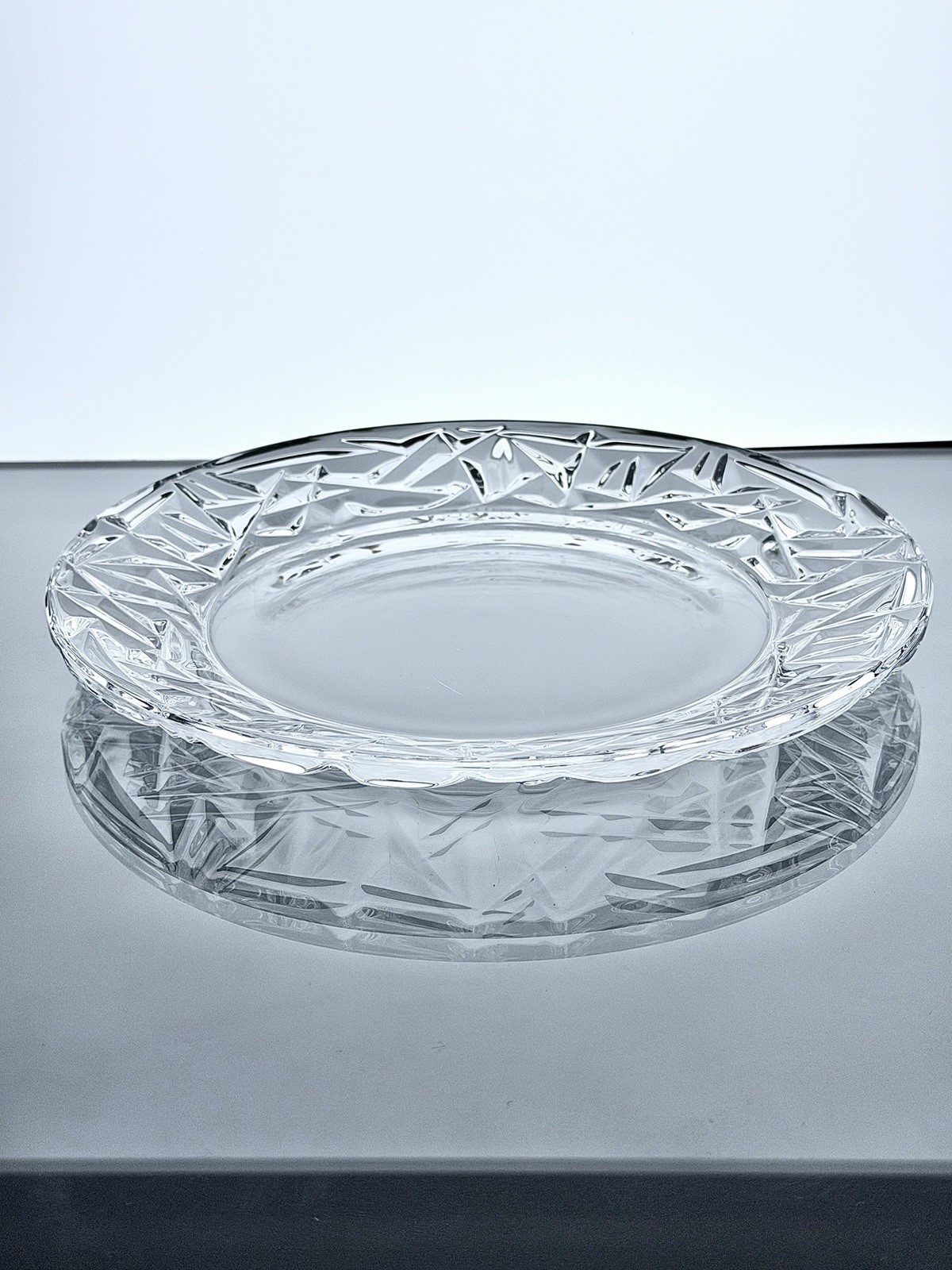 Tiffany & Co Rock Cut – Crystal Salad Plate, 8”