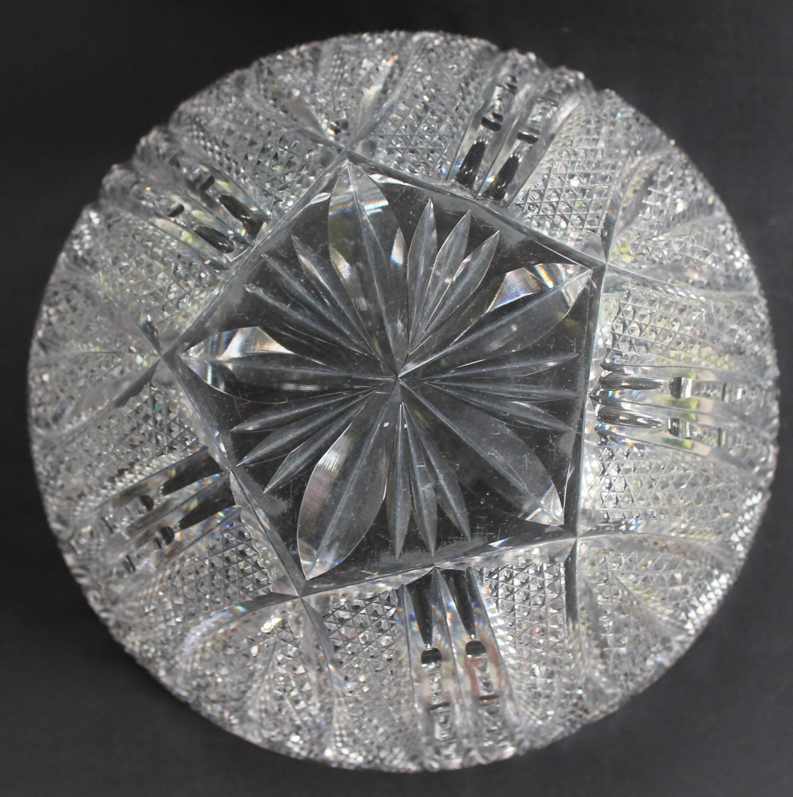 American Brilliant Signed Libbey No. 496 Cut Glass Bowl in “Victor” c. 1905-1910