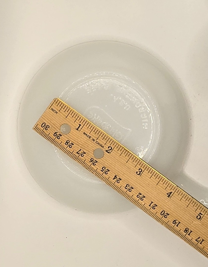 Glasbake Bowls w/ Handles 11 oz. Set of 4 White Milk Glass J2663 USA Vintage