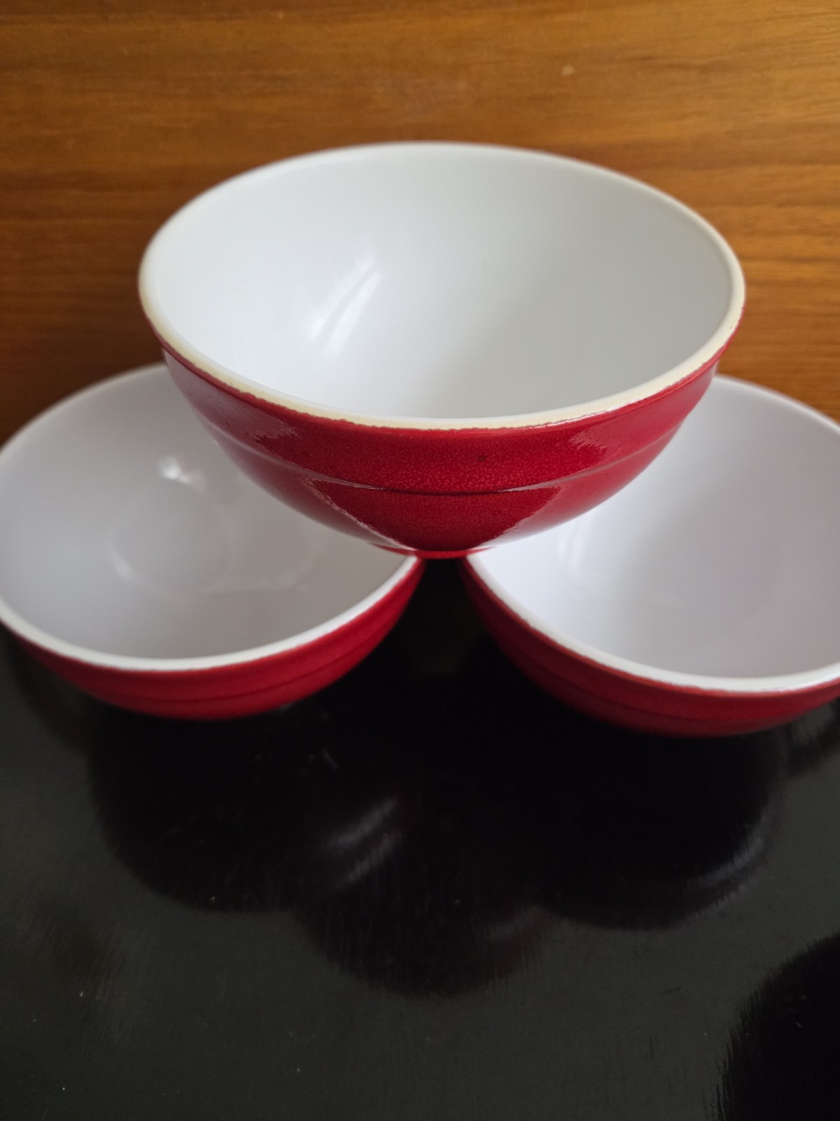 Emile Henry Provencale Red Cherise Cereal Bowl Set 4 France 2121 Soup 5 3/4″