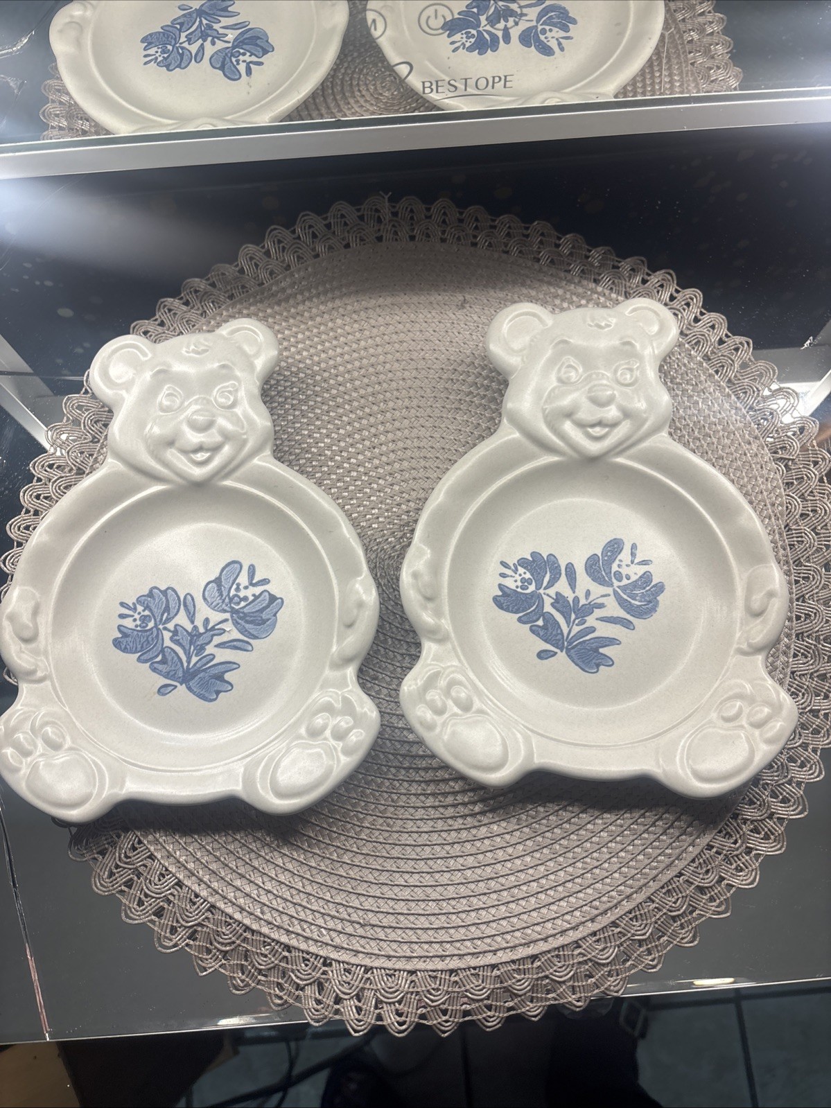 Pfaltzgraff Yorktowne Porridger Child’s Teddy Bear Bowl Set Of 2