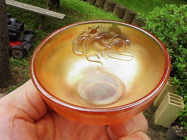 Fenton Kittens Marigold Carnival Glass 1½”Hx3¼” dia. Cereal Bowl 2 SETS KITTENS