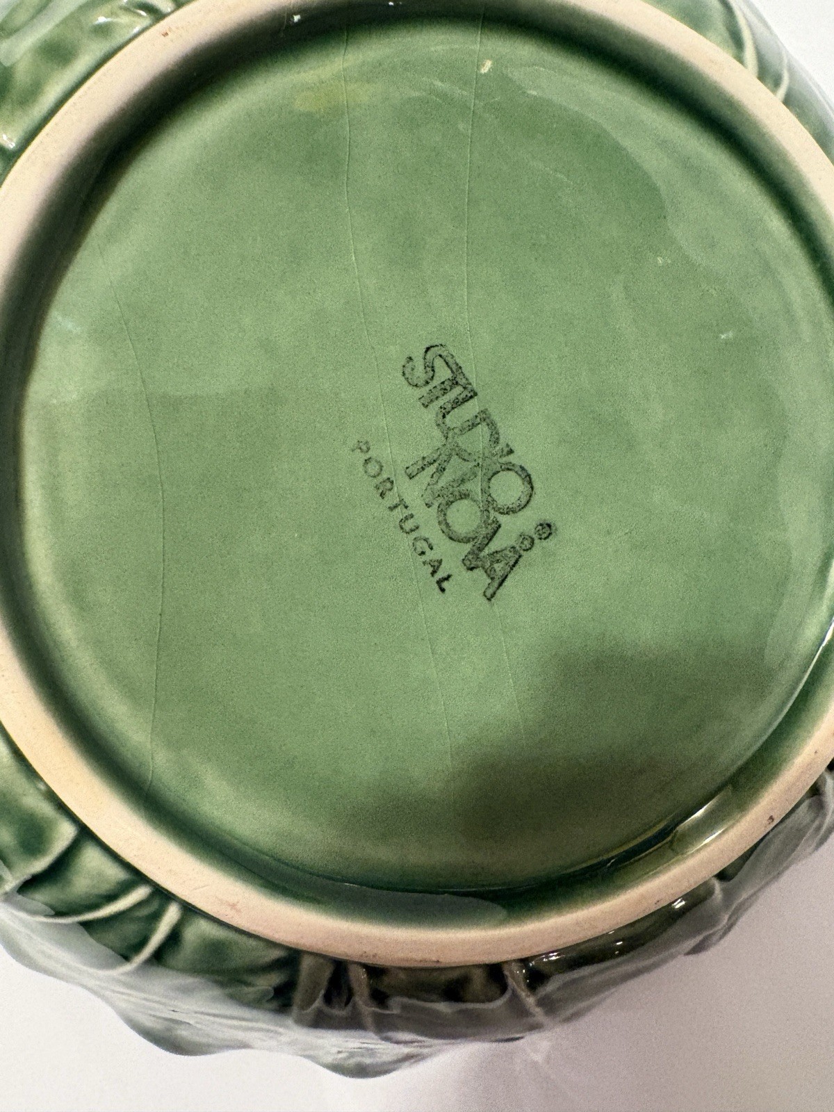 STUDIO NOVA PORTUGAL CABBAGE LEAF BOWL 9 IN.