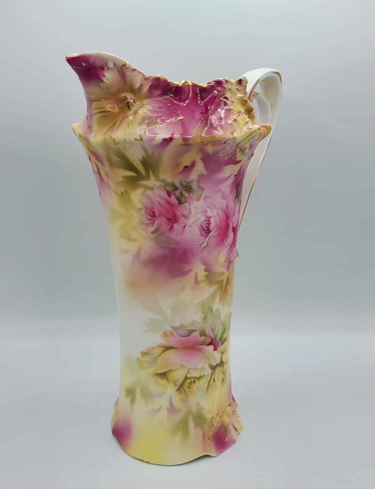 Antique RS Prussia Tankard Pitcher 11″H Art Nouveau. Excellent condition.
