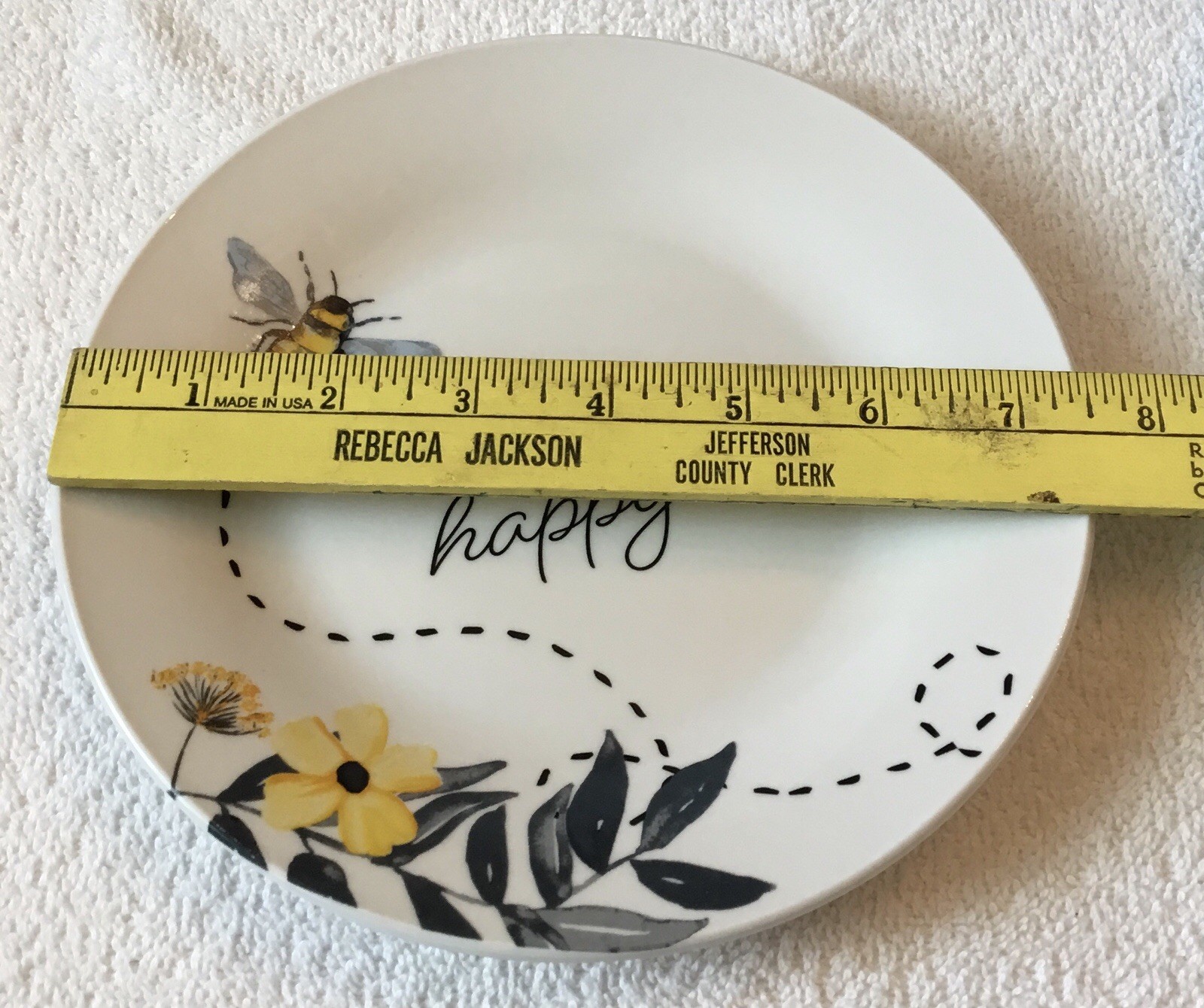 Royal Norfolk honey bee pattern 8″ plate set of 2