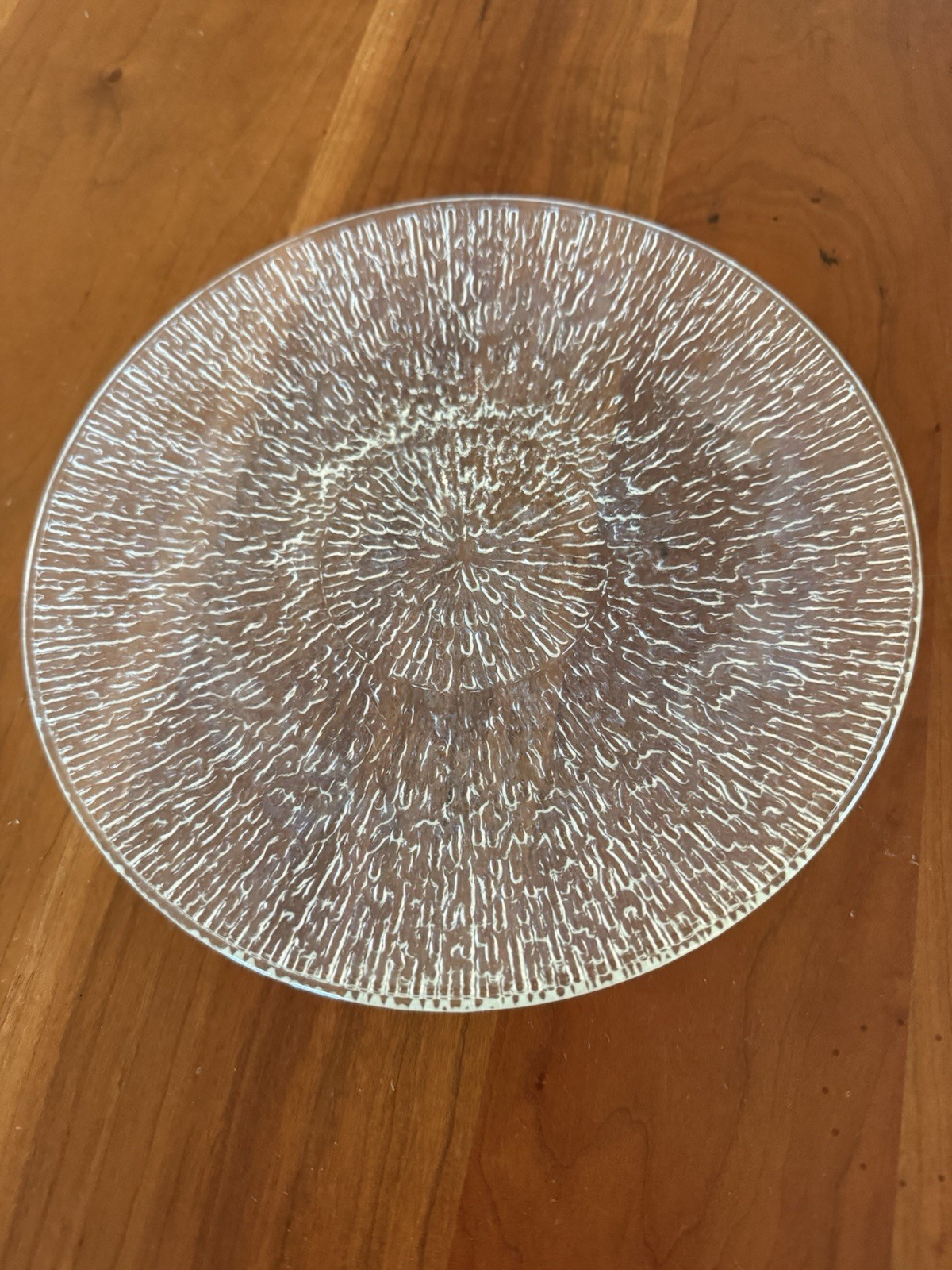 Set 8 Scandinavian Mid-Century Ice Glass Plates, 7.5″