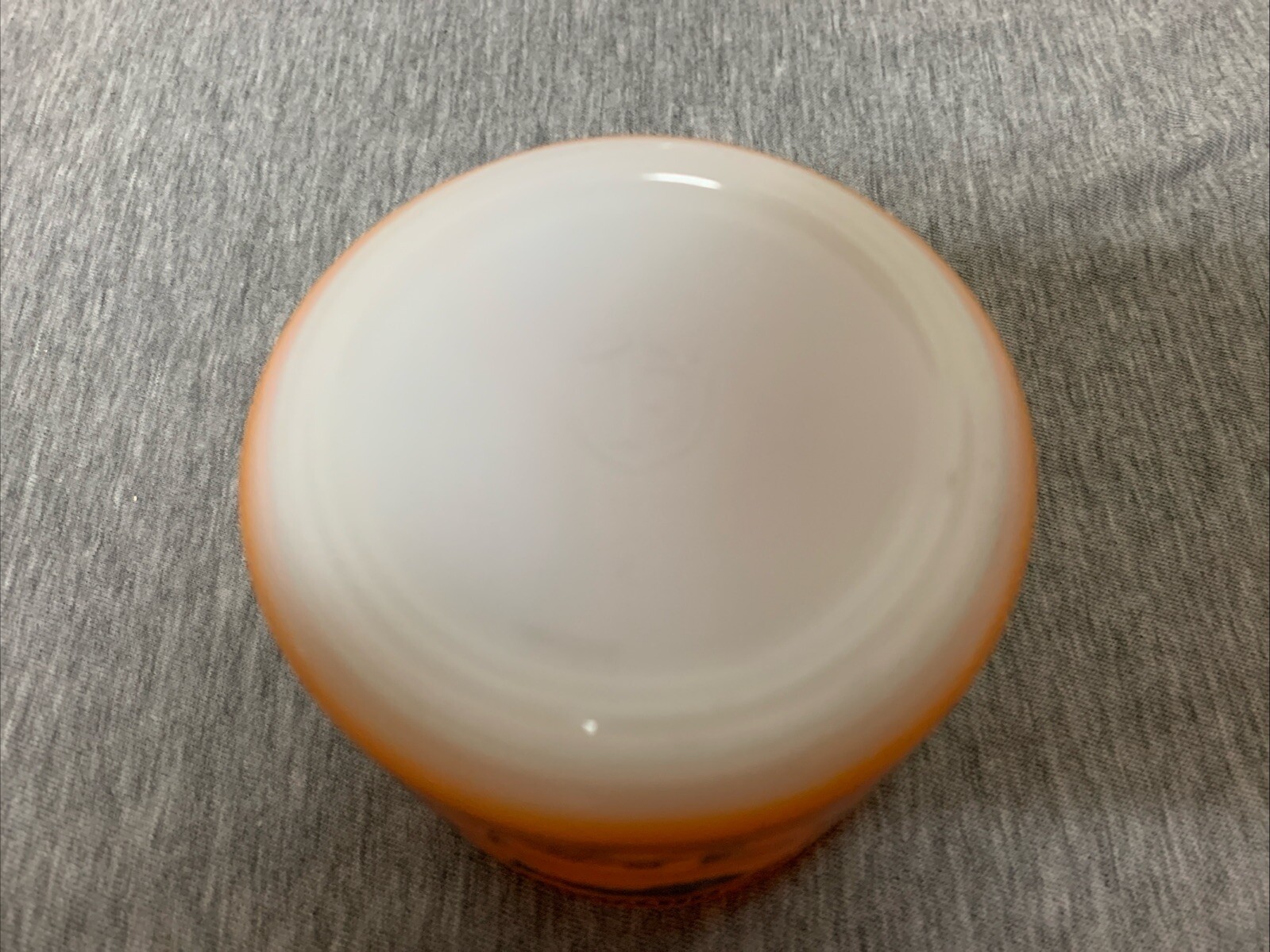 Vintage Federal Glass Milk Glass Ontario Canada Orange Coffee Mug