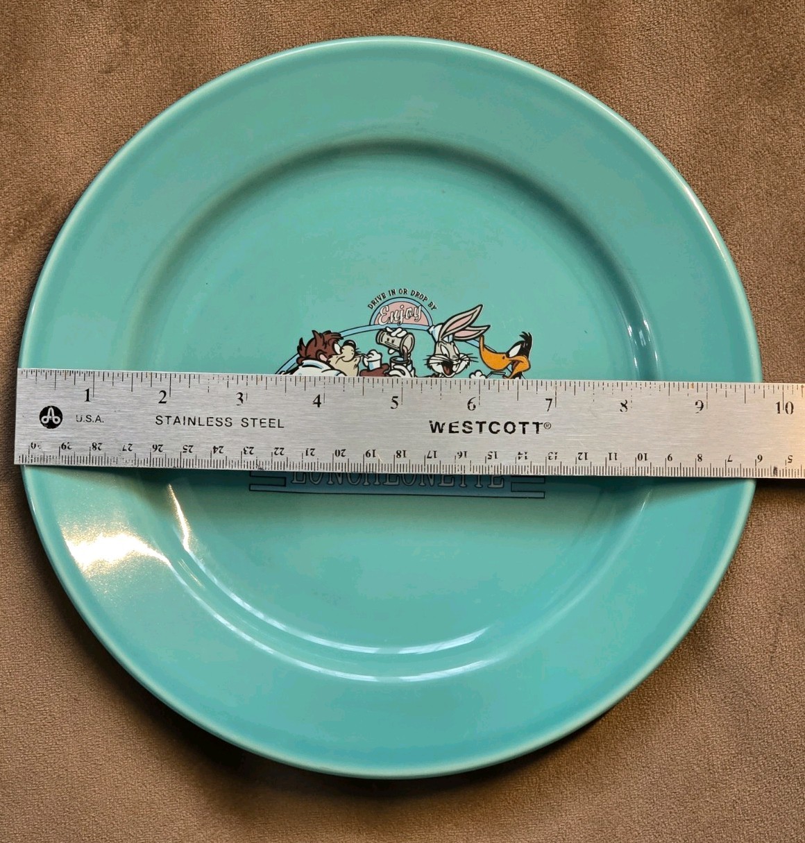 Set of 3 Looney Tunes Luncheonette Plates – 1994 – Warner Bros – Bugs Bunny Taz