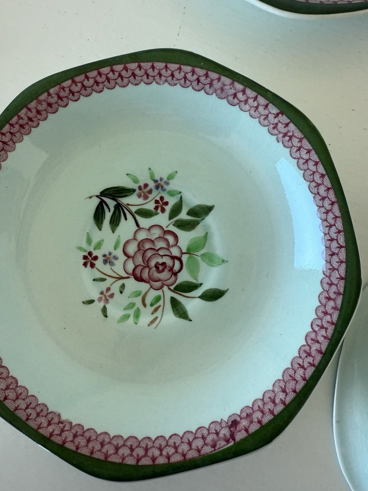 Adams Calyx Ware Mandalay Hand Painted Large Serving Collection
