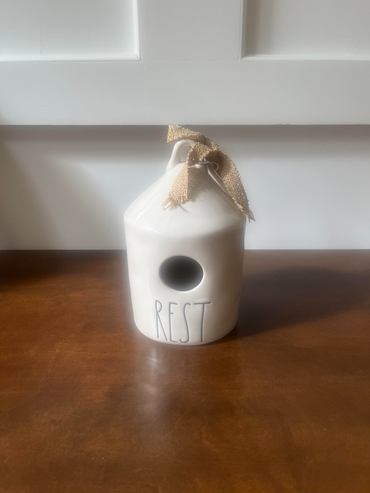 Rae Dunn Rest Teardrop Birdhouse Feather on Back By Magenta 2020