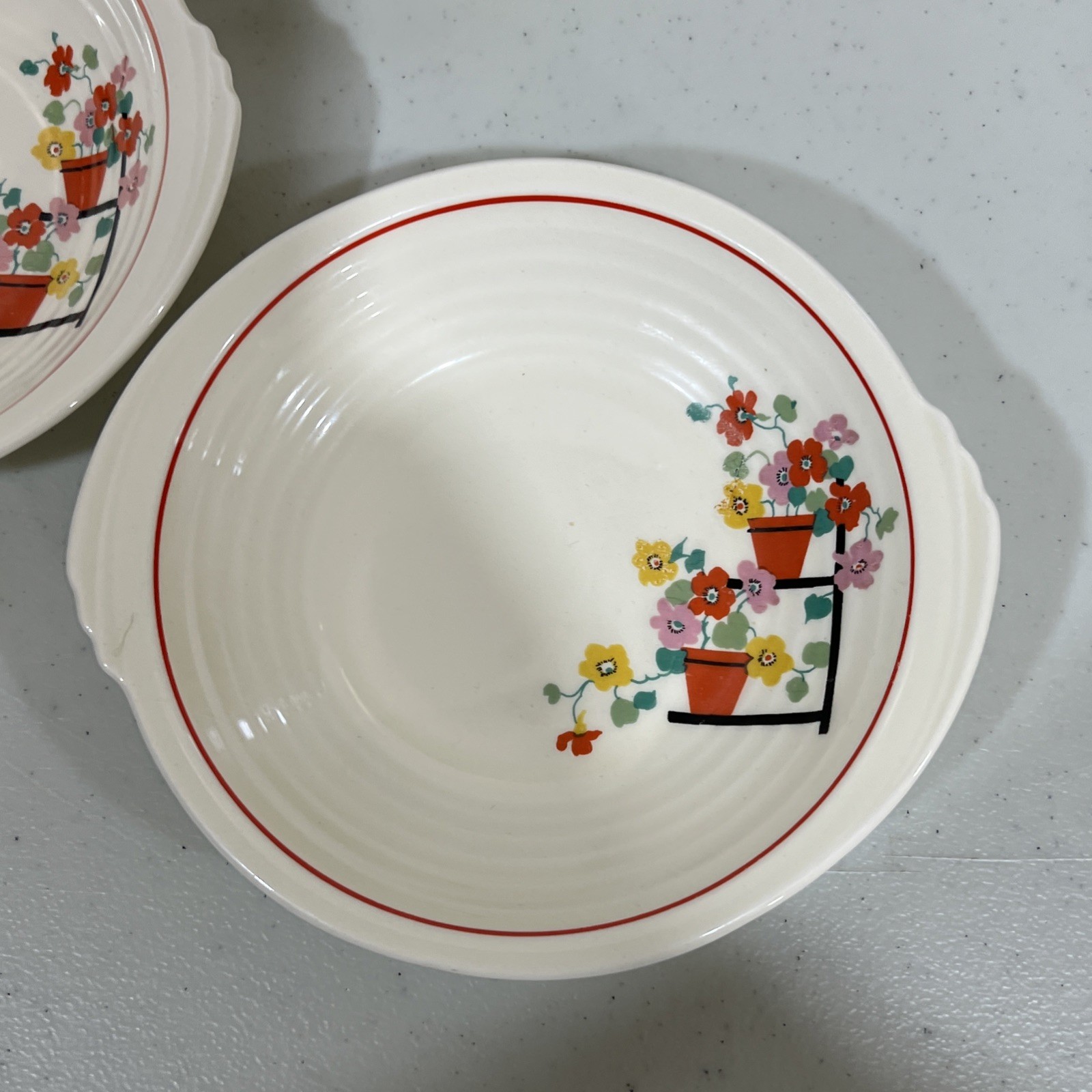 “lot of 5” Edwin M. Knowles yorktown small bowls “6 1/2 by 2 deep bowls”