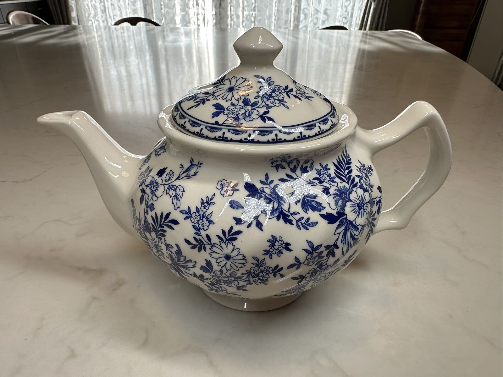 3 Items- Johnson Brothers Devon Cottage Teapot, Creamer and Sugar Bowl