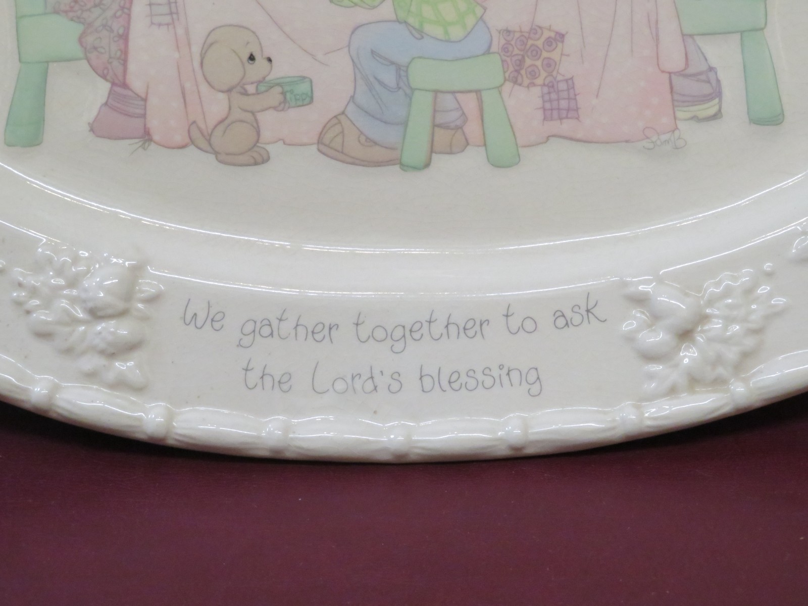 1994 18.5″ Enesco “Precious Moments” Ceramic Serving Platter – Lord’s Blessing