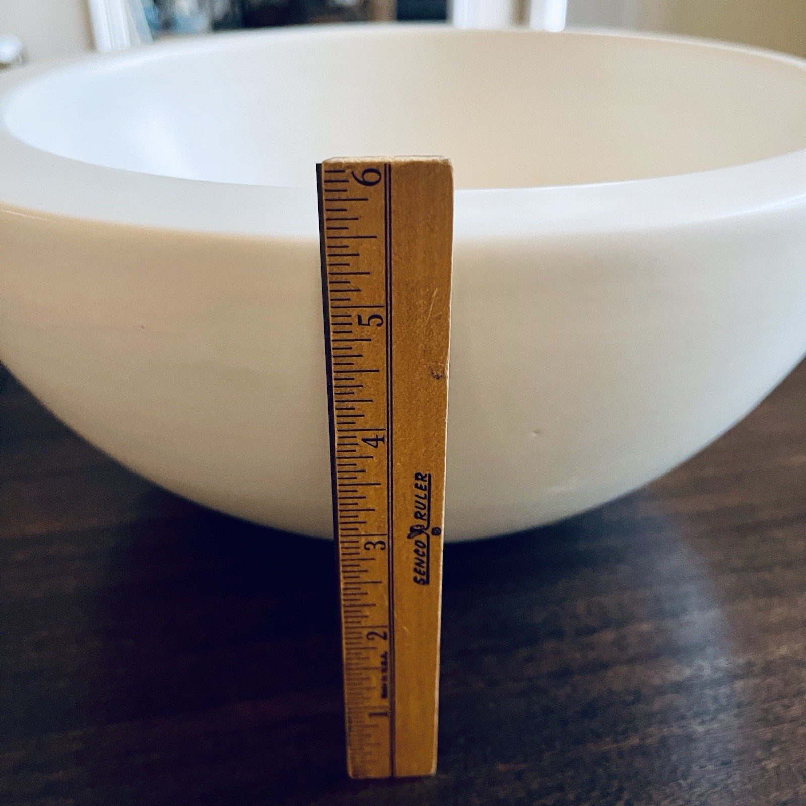 Vintage Nan Swid Design Ceramic BOWL White Asymmetrical 12″ Heavy, Portugal