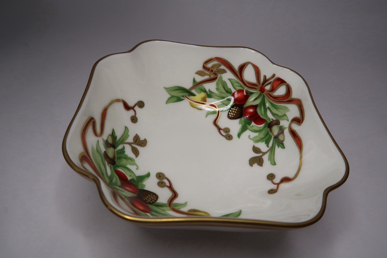 Tiffany & Co TIFFANY HOLIDAY 5 1/4″ Square Candy/Nut Bowl LNIB FREE SHIPPING B12