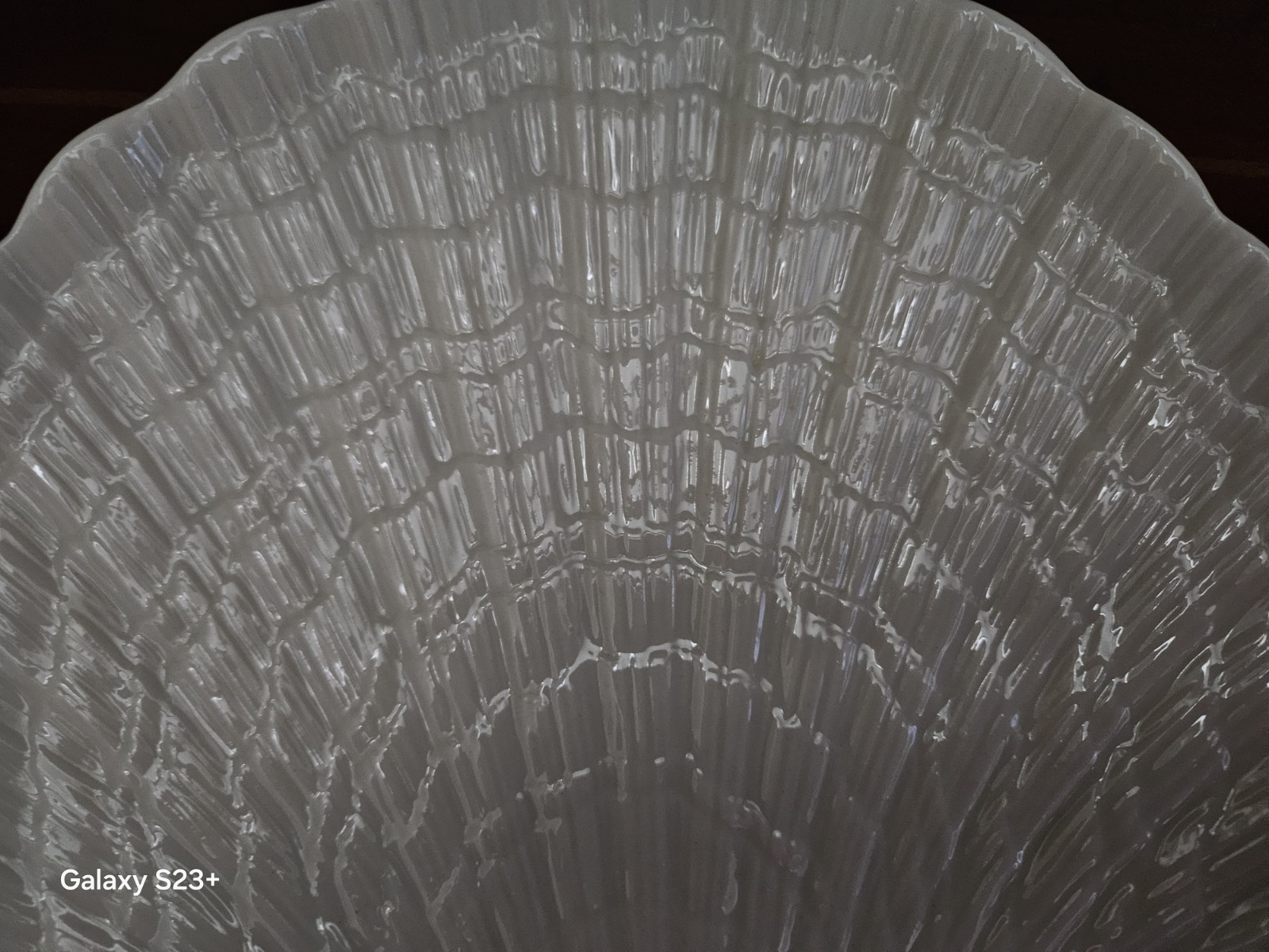 ESTATE ANTIQUE VINTAGE BELLEEK NEPTUNE PORCELAIN CORAL SHELL SERVING PLATE TRAY